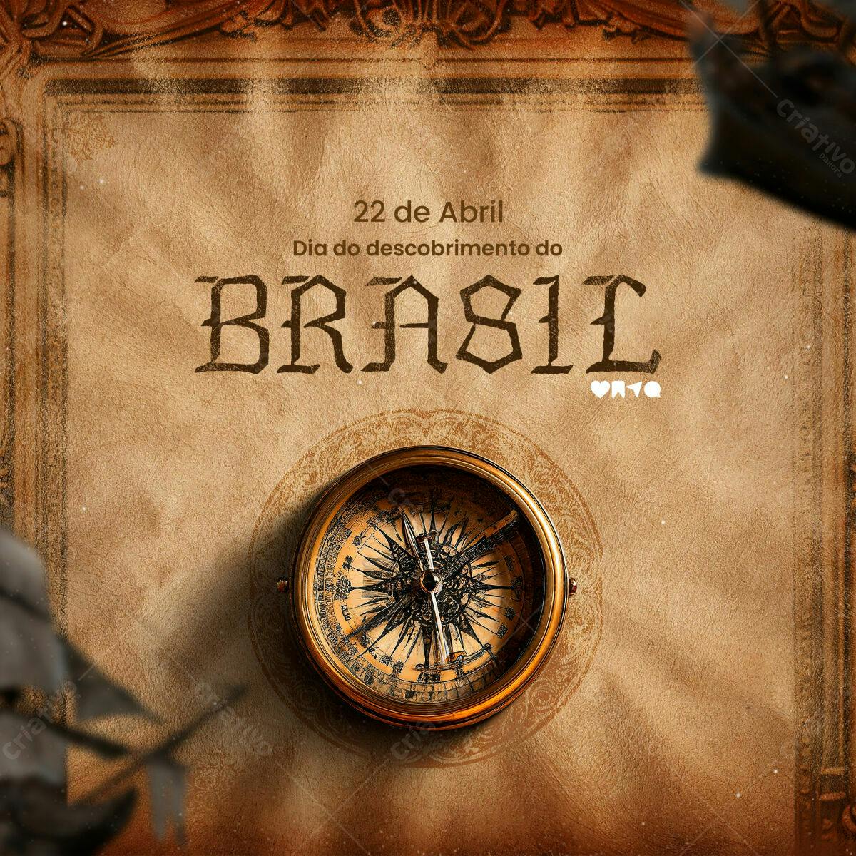 Flyer Dia do Descobrimento do Brasil PSD Editável