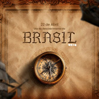 Dia do descobrimento do brasil premium psd editável