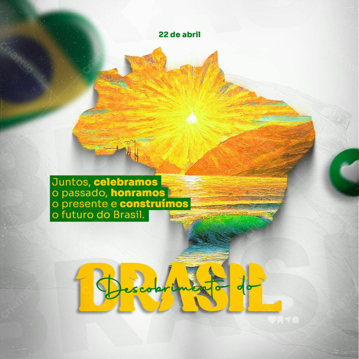 Flyer Dia do Descobrimento do Brasil PSD Editável
