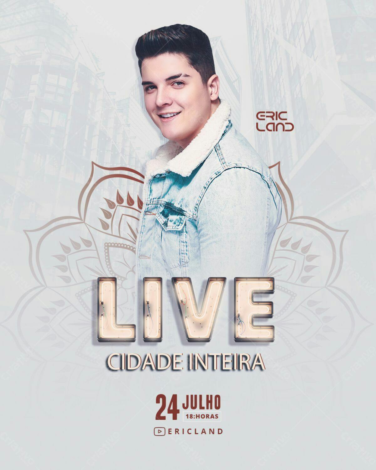 Flyer Show Eric Land PSD Editável