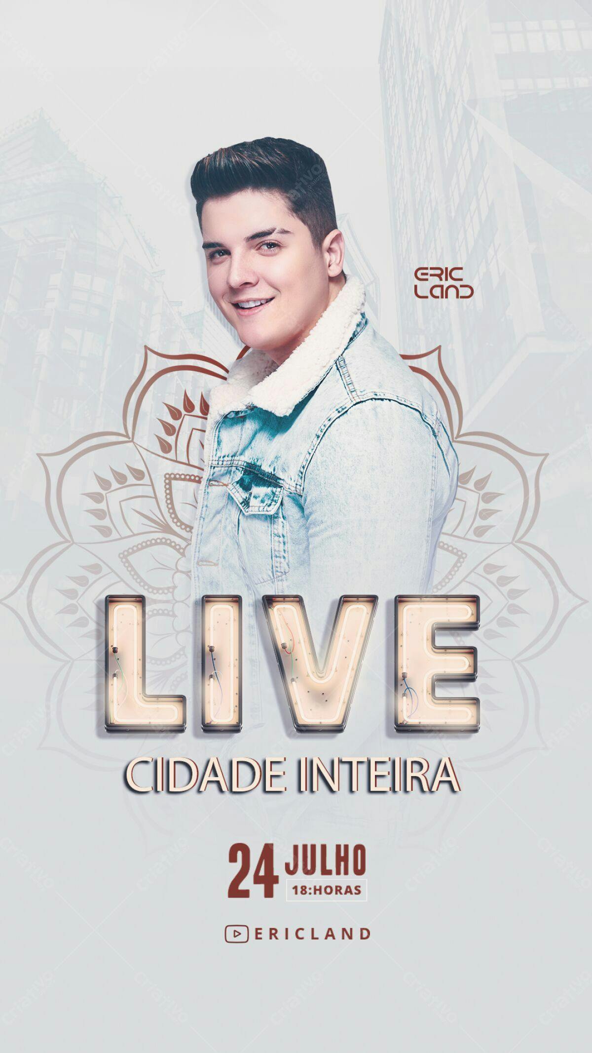 Flyer Show Eric Land PSD Editável