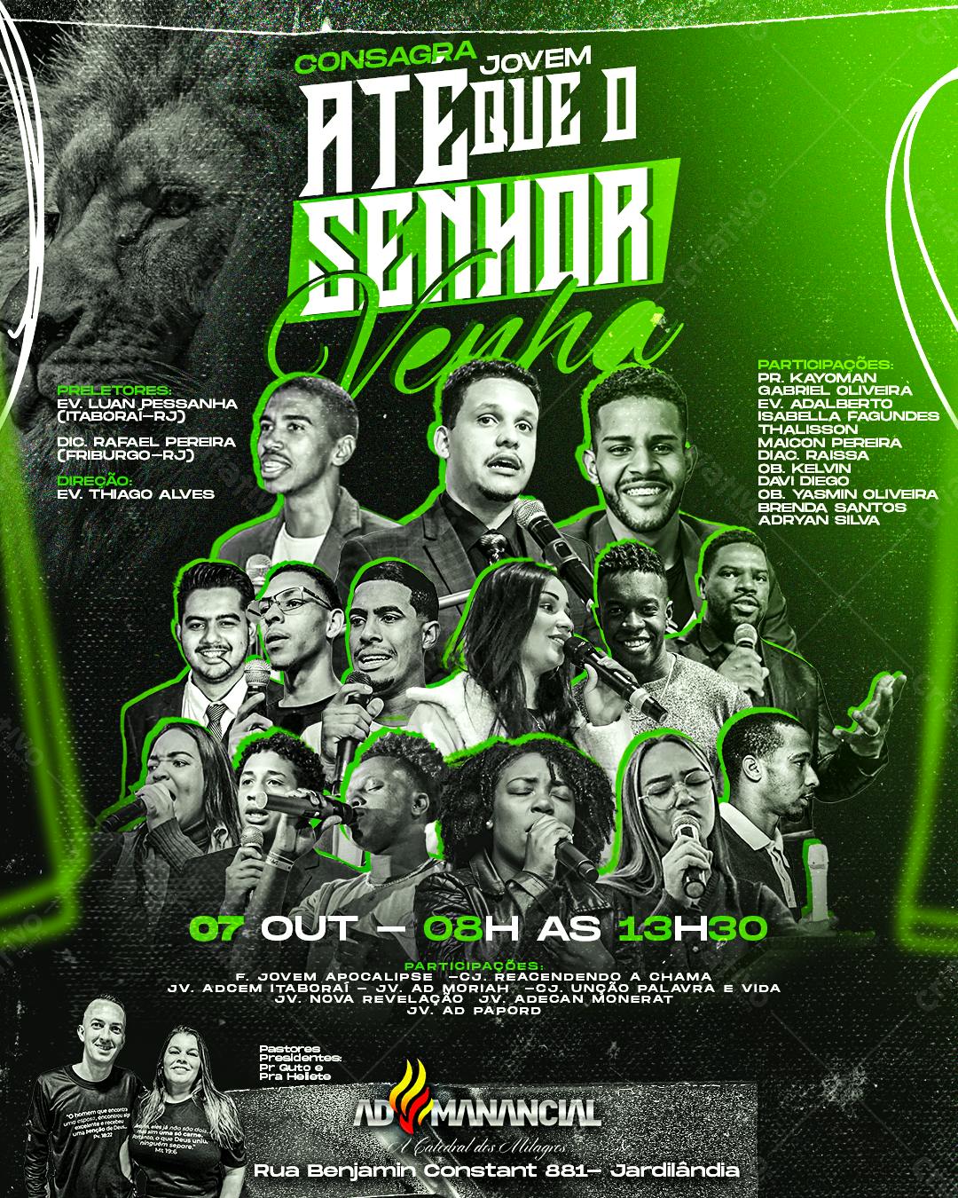 Flyer para Congresso de Louvor PSD Editável