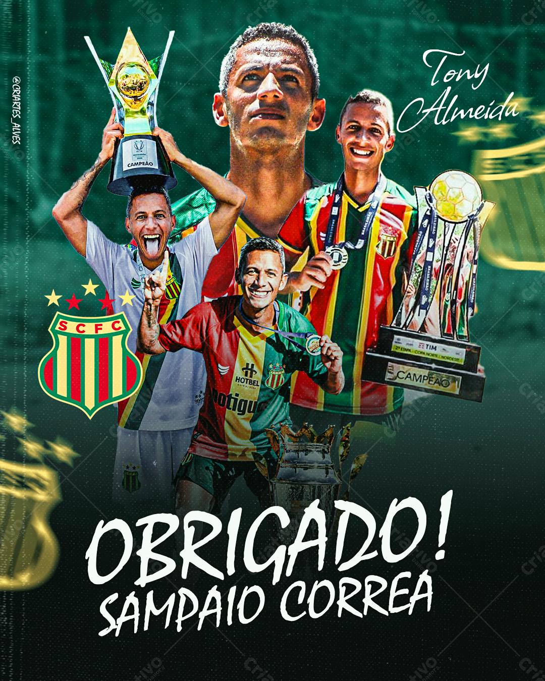 Arte de Agradecimento Futebol PSD Editável