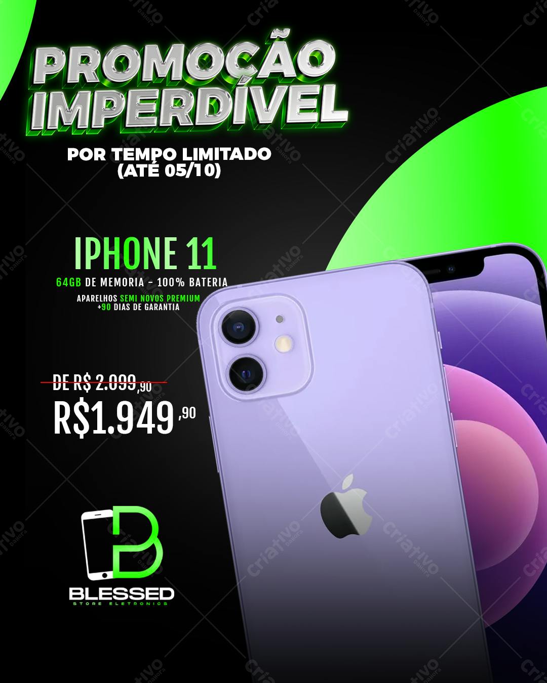 Flyer Promoção iPhone 11 PSD Editável