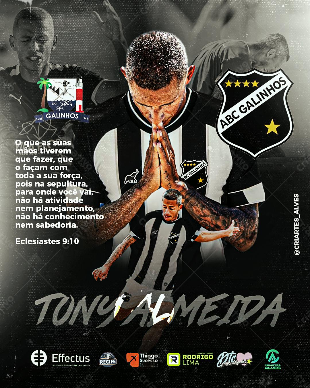 PSD para homenagem jogador de futebol PSD Editável
