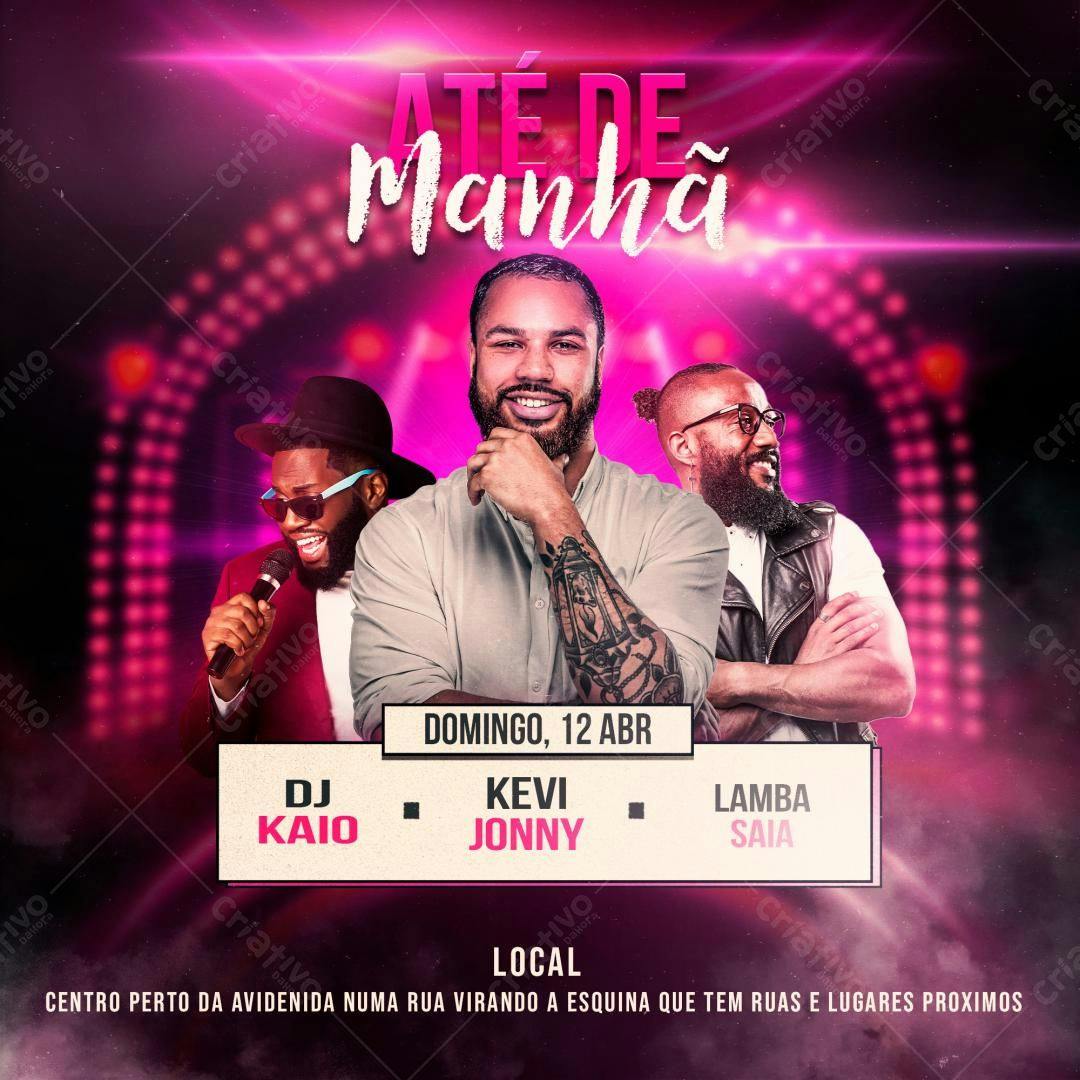Mockup de Flyer para Festa com DJ's - Design Moderno