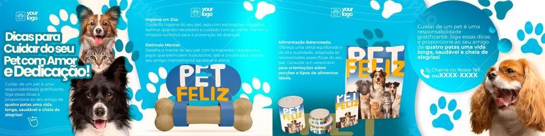 Banner Pet Feliz PSD Editável