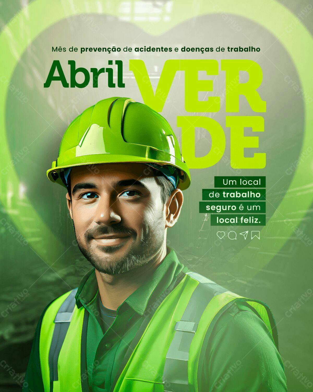 Post para o Abril Verde PSD Editável