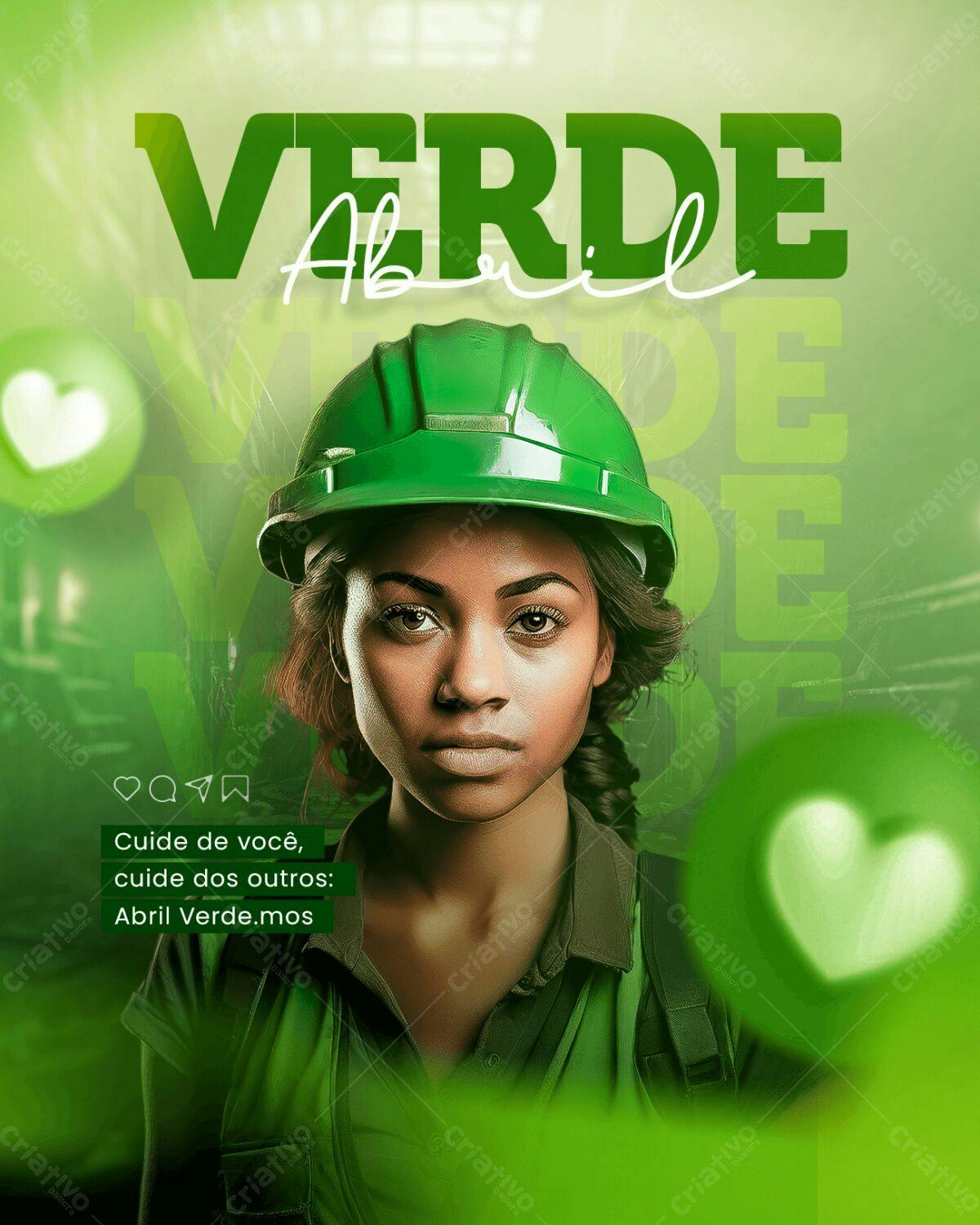 Post para Abril Verde PSD Editável