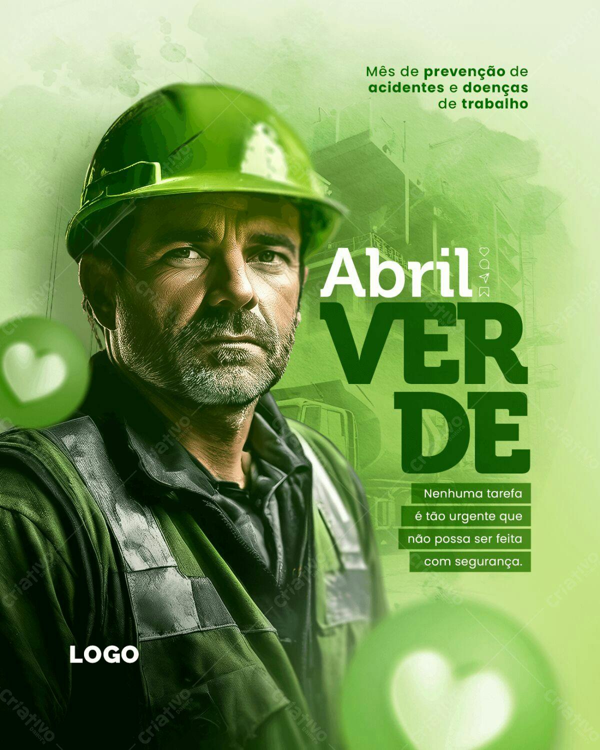 Flyer Abril Verde PSD Editável