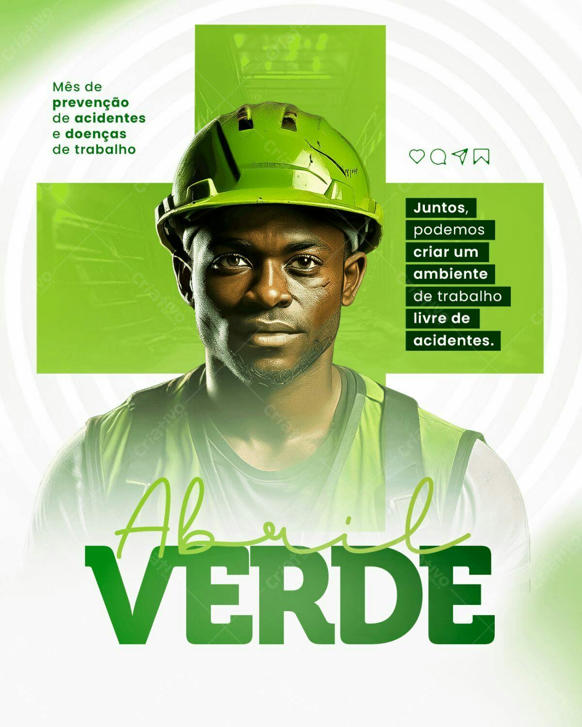 Post para Abril Verde PSD Editável
