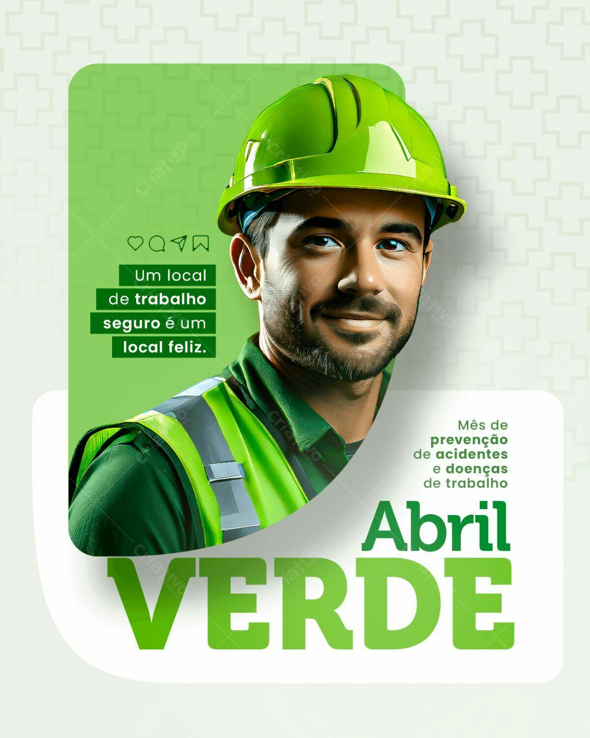 Flyer Abril Verde - Prevenção de Acidentes PSD Editável