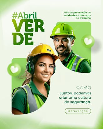 Abril verde: mês de prevenção, segurança e saúde no trabalho