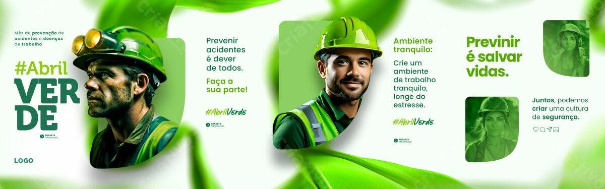 Banner Abril Verde PSD Editável