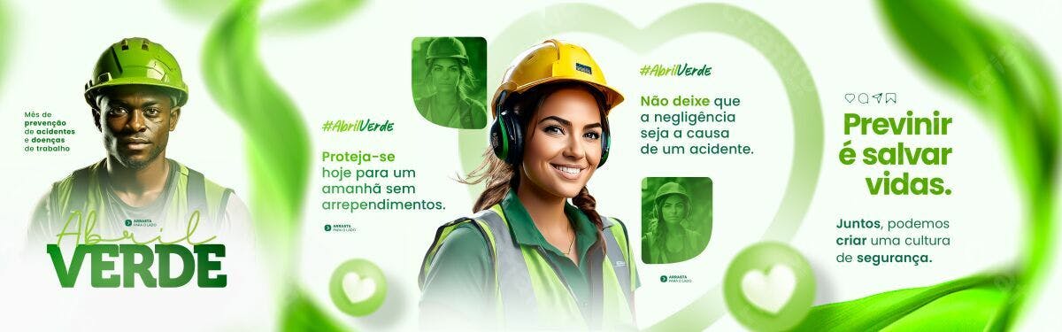 Banner Abril Verde PSD Editável