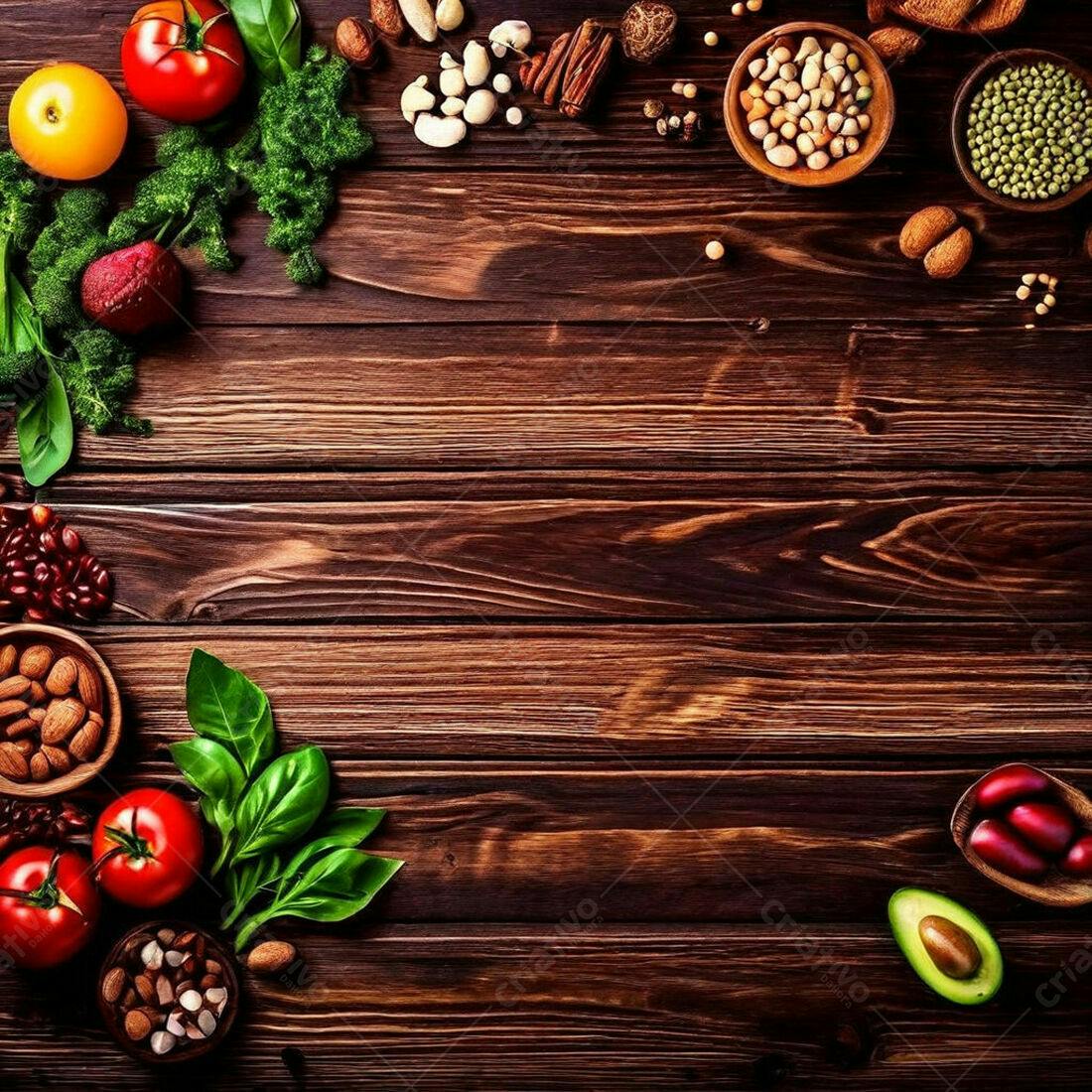 Ingredientes frescos para receita saudável