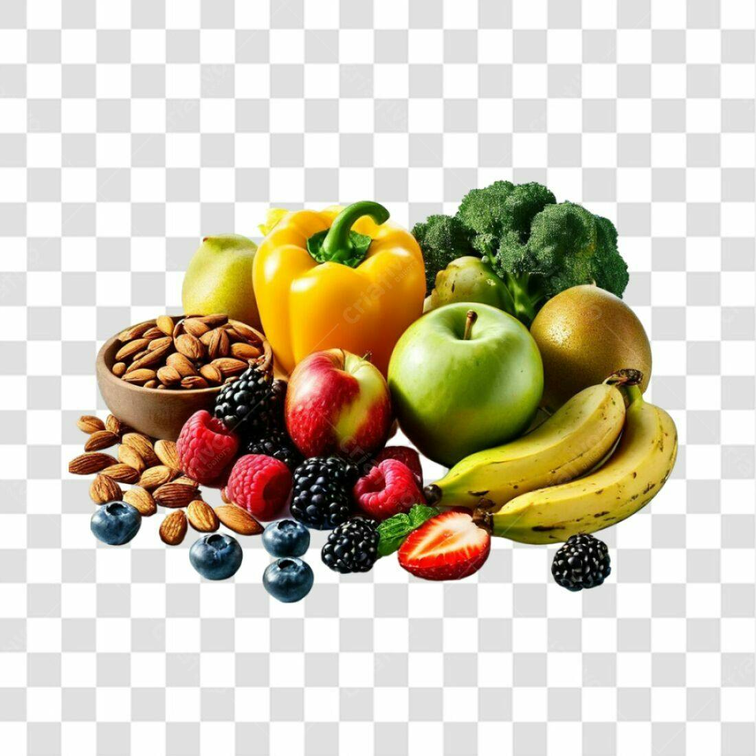 Icone Frutas e Verduras PNG com fundo transparente