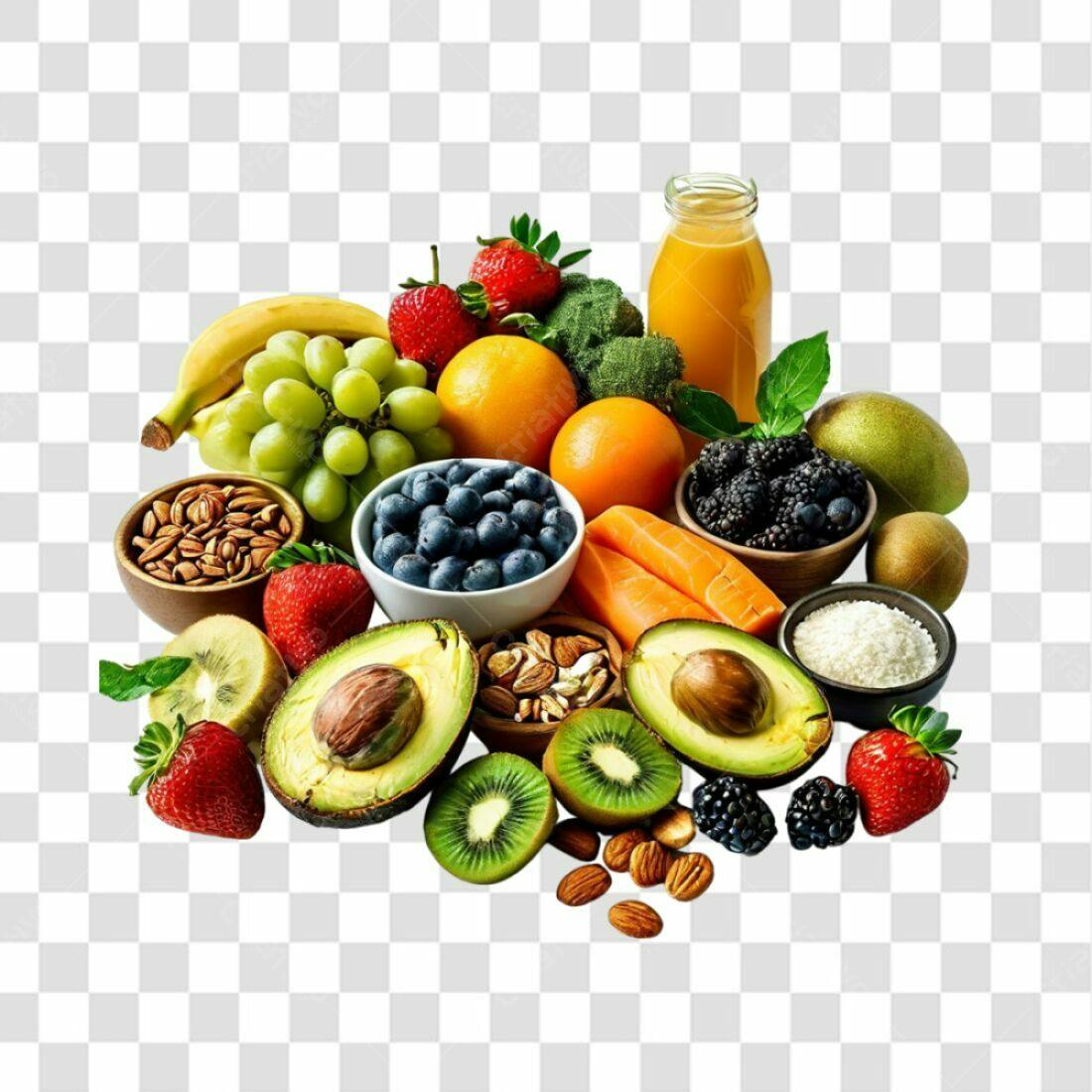Imagem PNG de Alimentos Saudáveis com Fundo Transparente