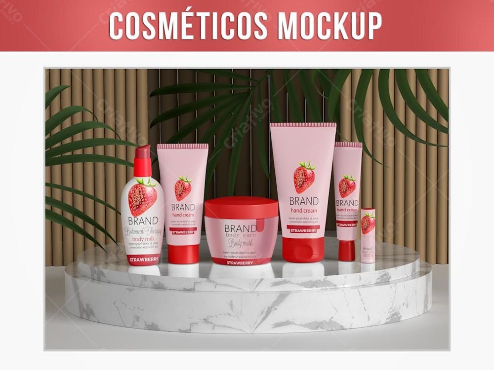 Cosméticos No Pódio Mockup