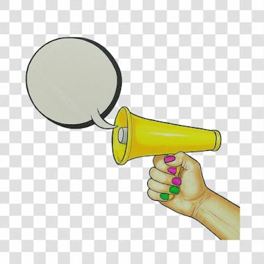 Mão e megaphone png transparente