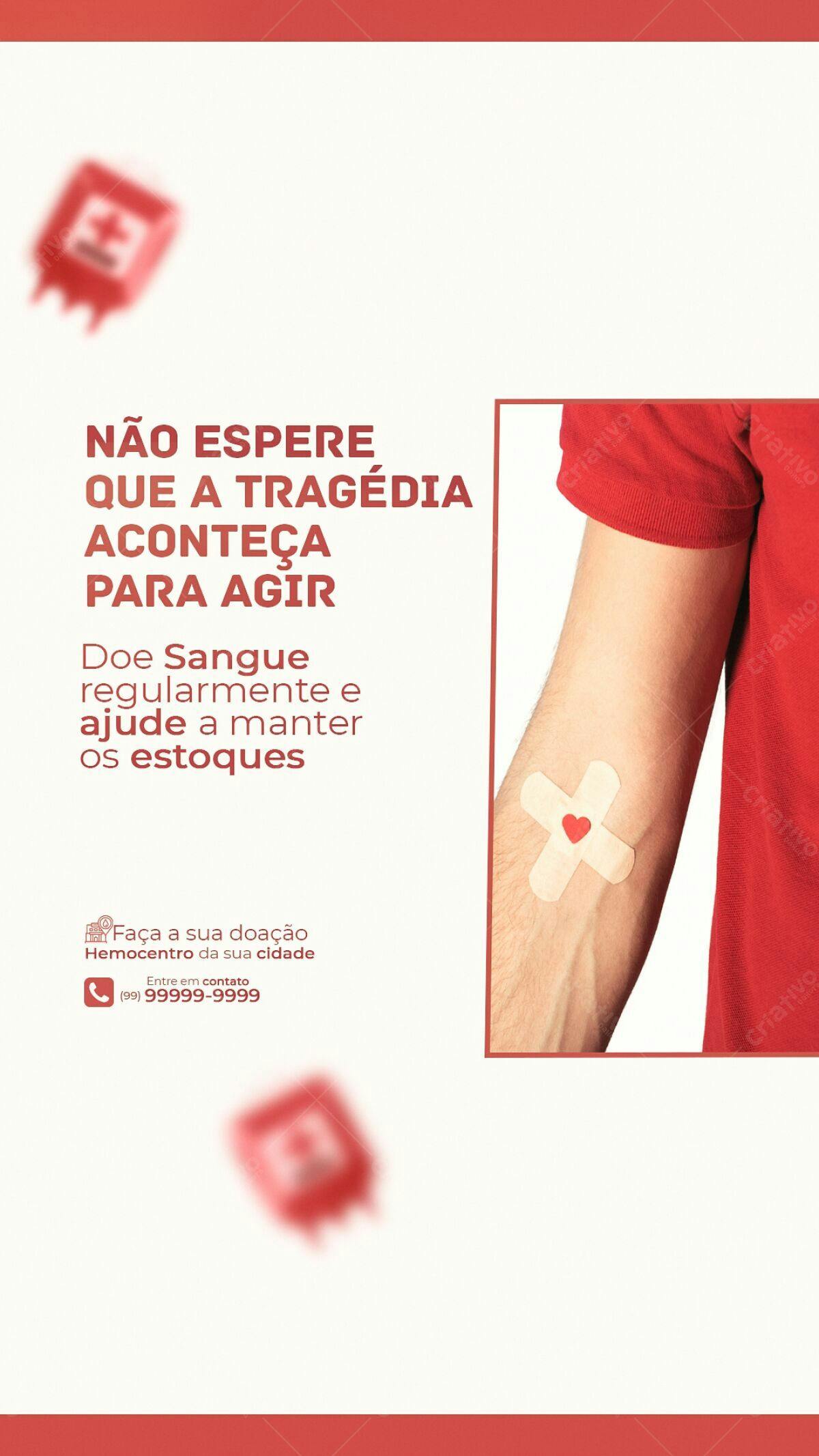 Flyer Doe Sangue PSD Editável