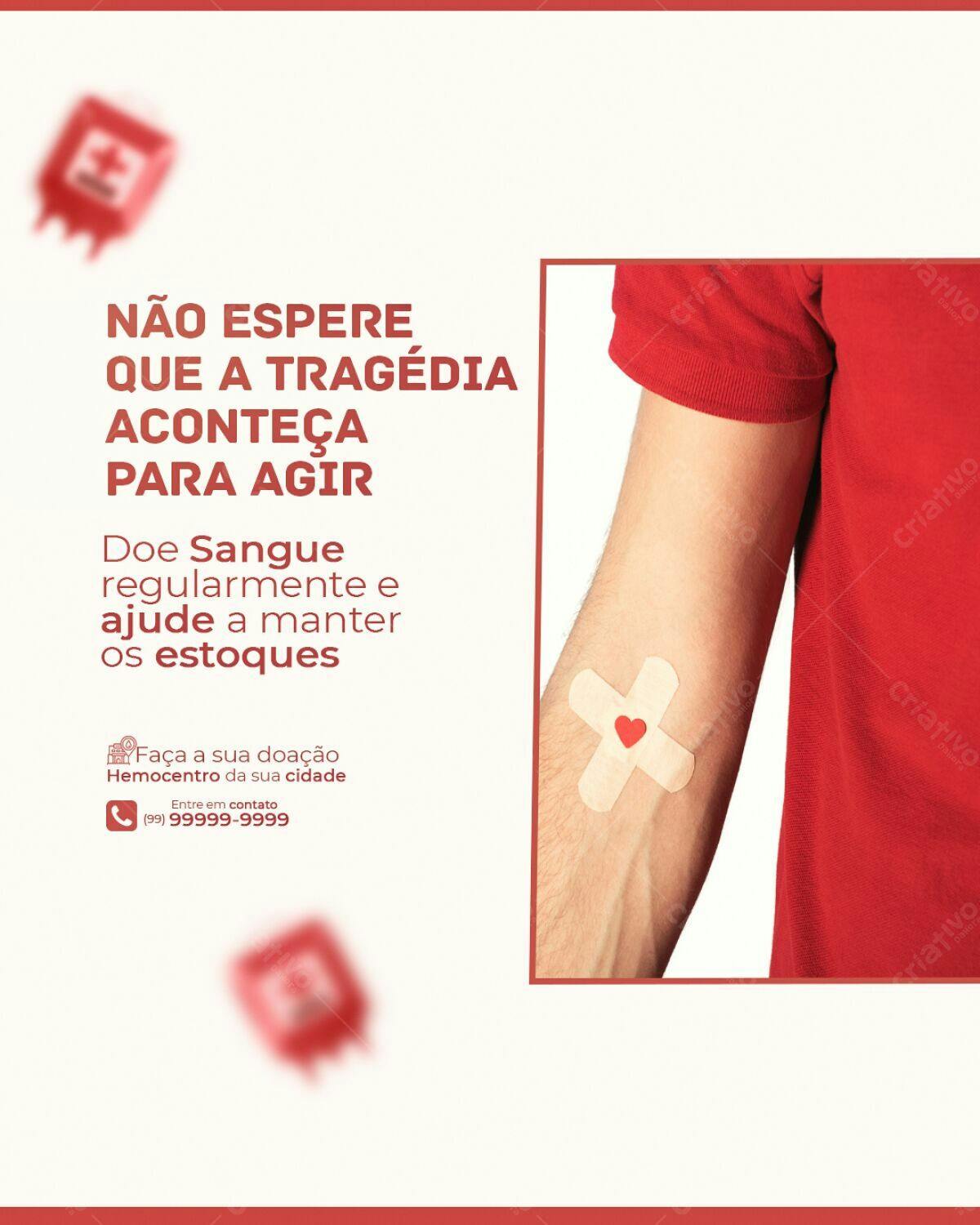 Flyer Doe Sangue PSD Editável