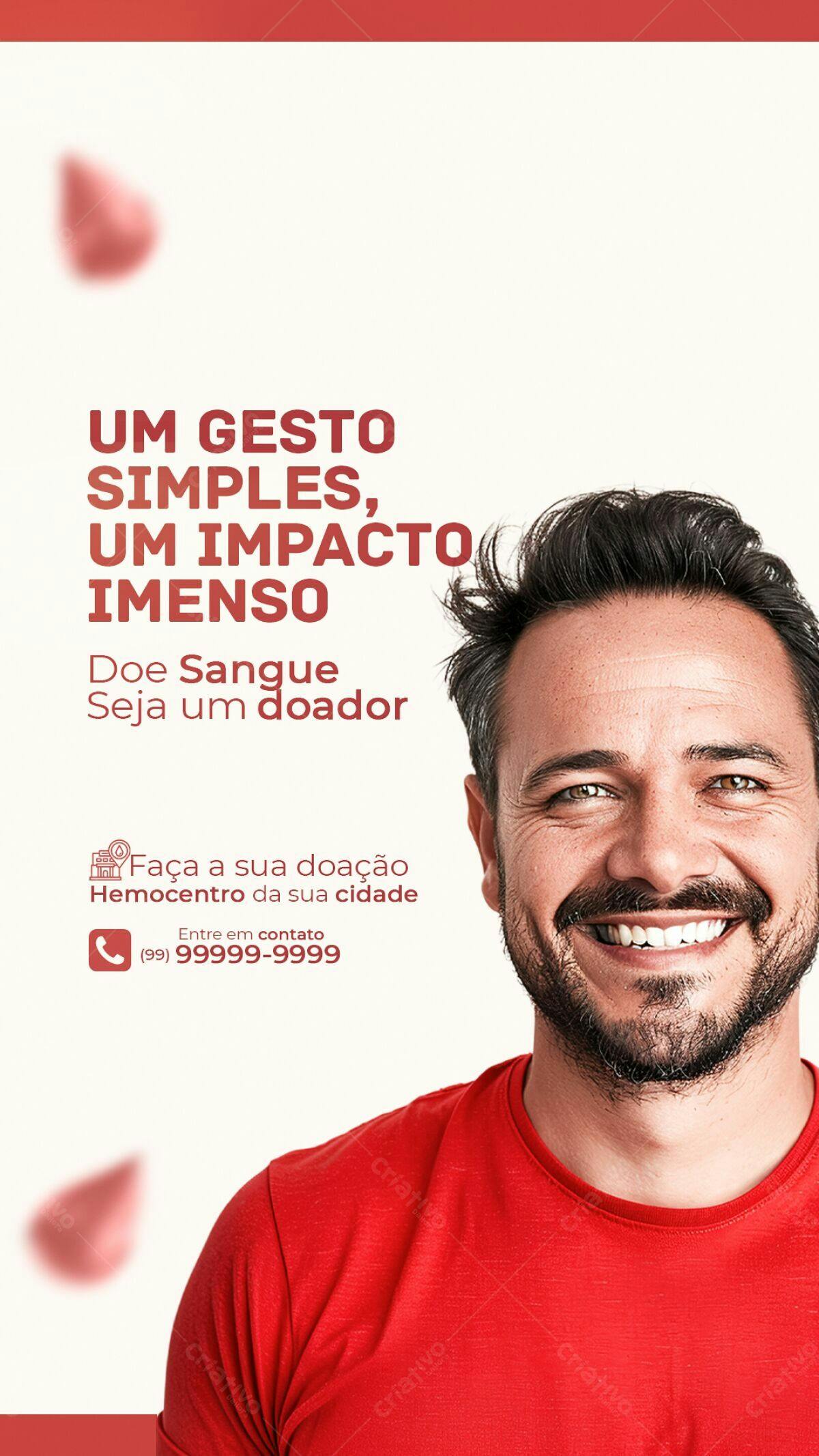 Flyer Doe Sangue PSD Editável