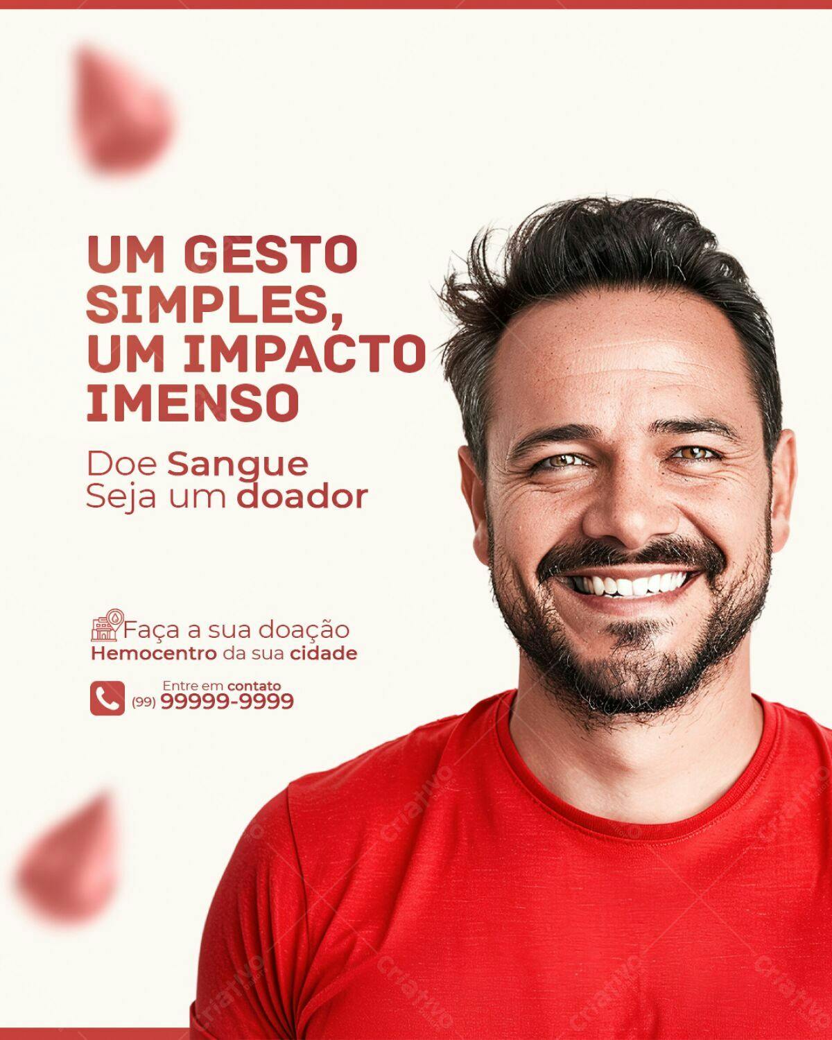 Flyer Doe Sangue PSD Editável