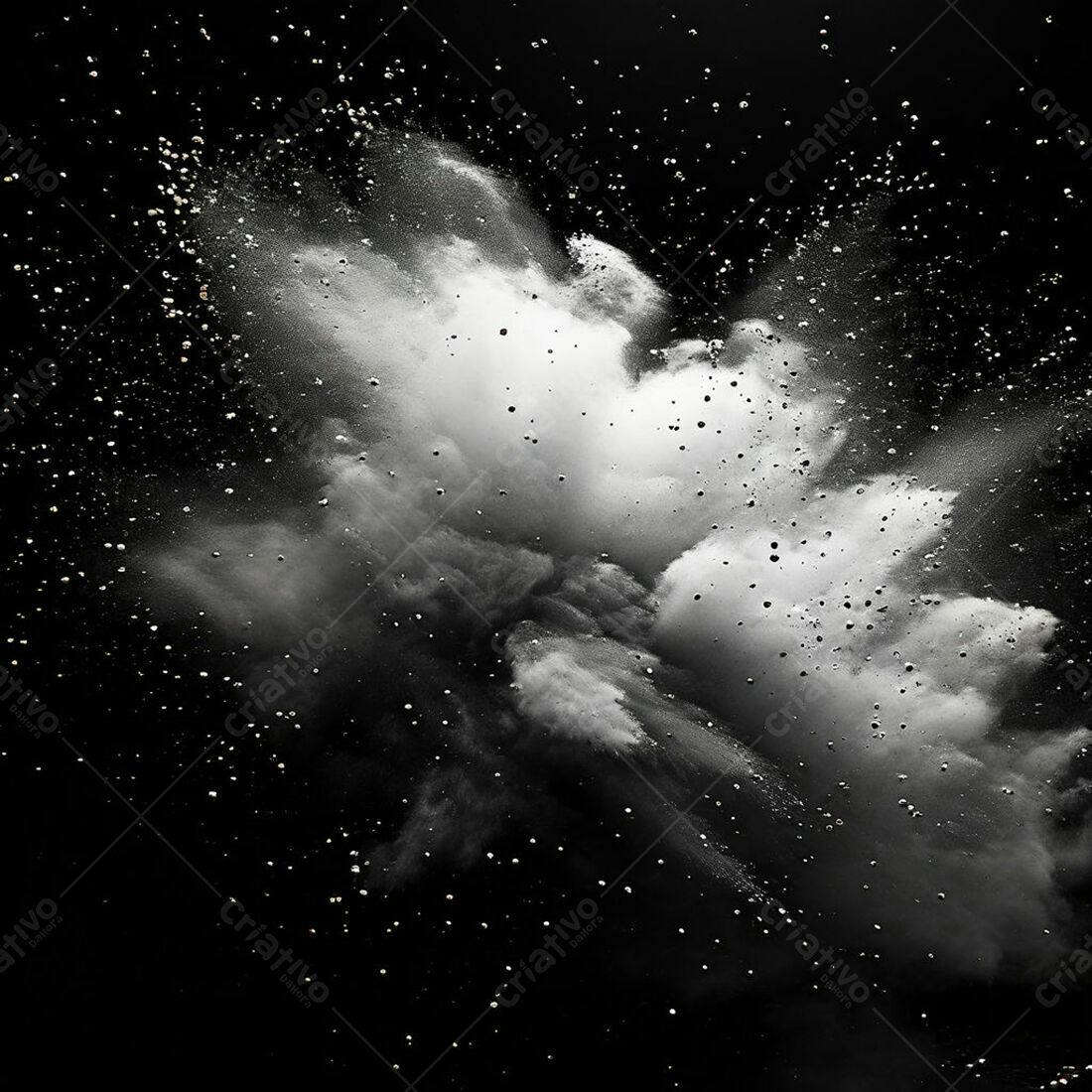 Textura Pó Explosivo Preto e Branco para Fundo