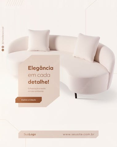 Loja de móveis e decoração social media feed