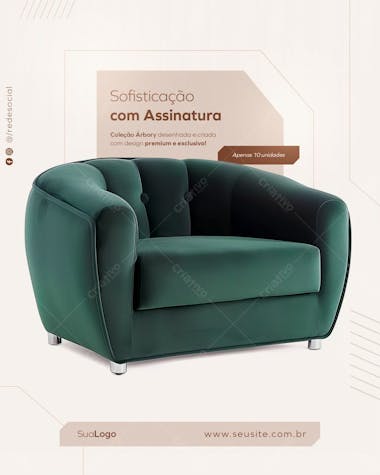 Loja de móveis e decoração social media feed