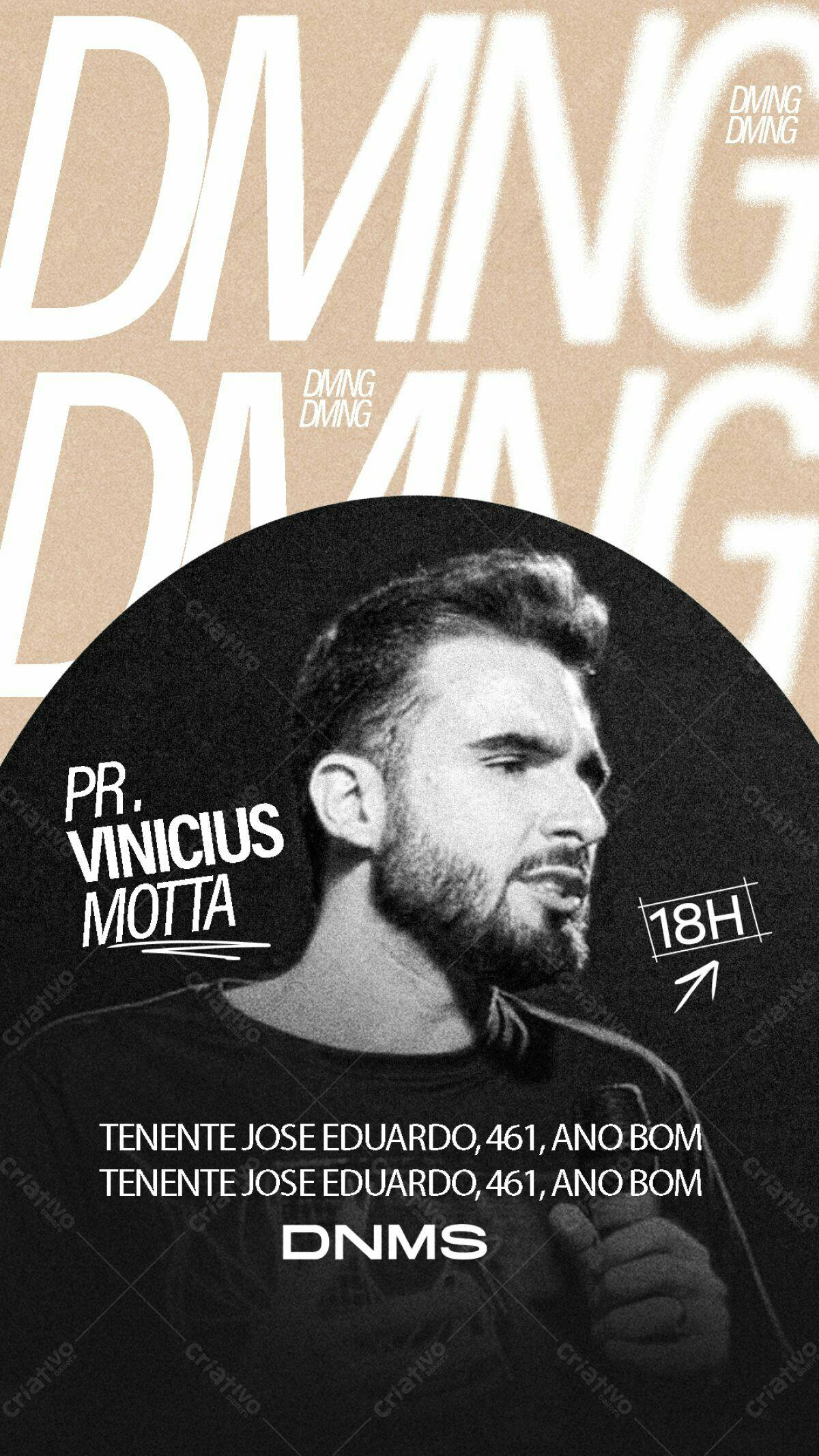 Flyer para Evento DNMS com Vinicius Motta PSD Editável