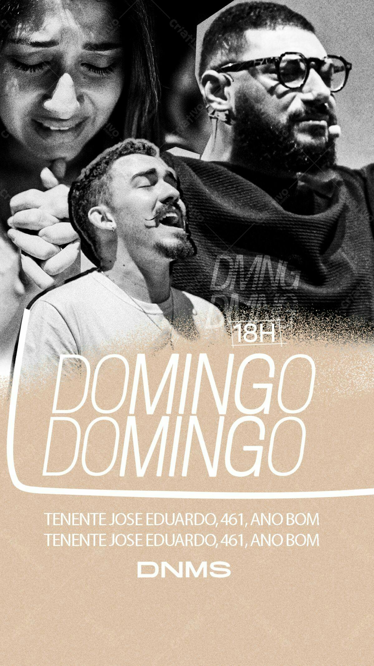 Flyer para Culto Dominical PSD Editável