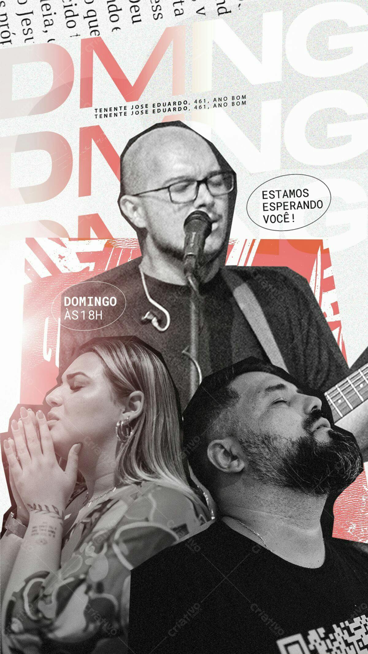 Flyer para Culto Dominical PSD Editável
