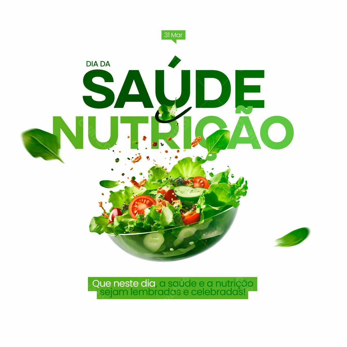 Flyer Dia da Saúde e Nutrição PSD Editável