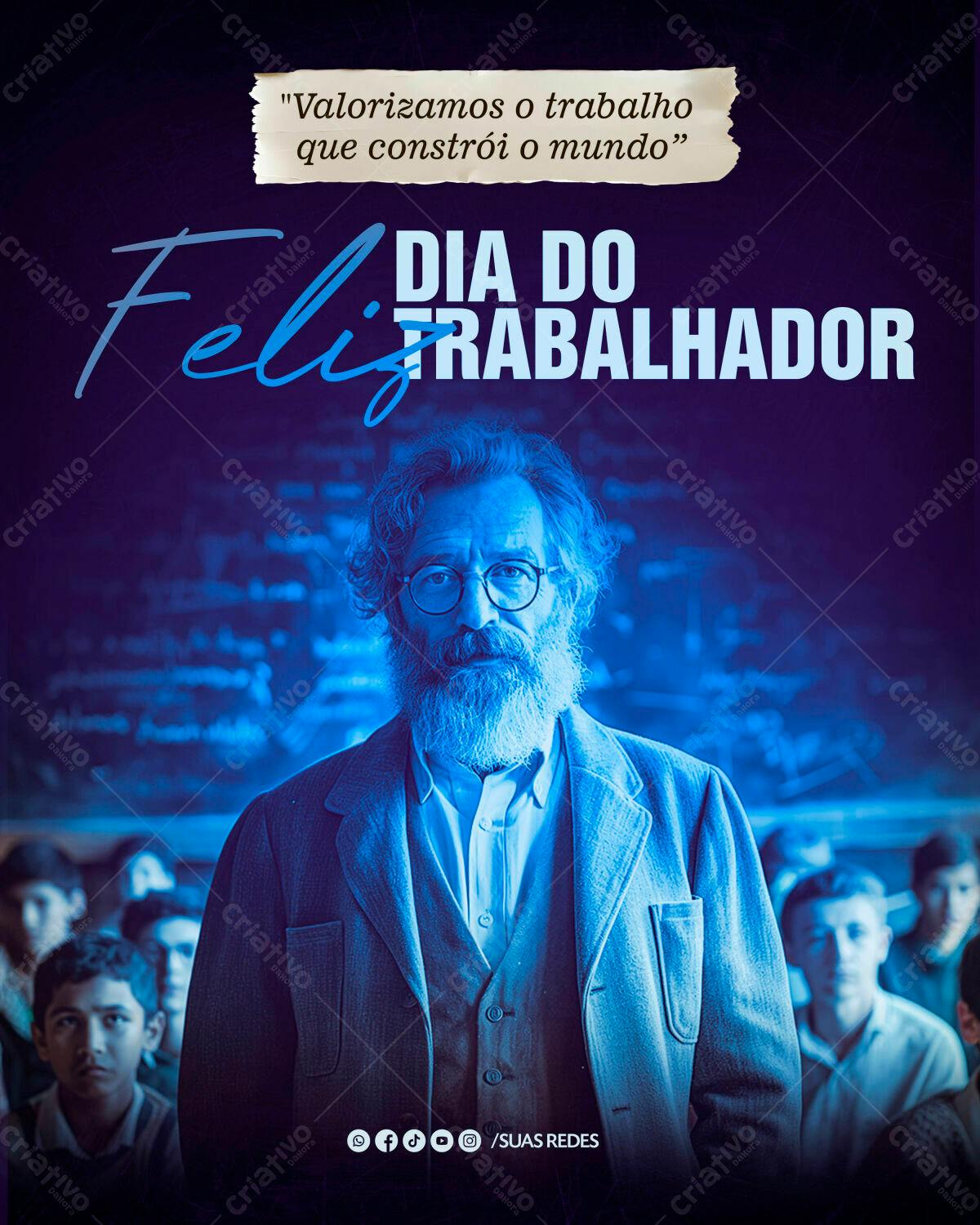 Postagem Dia do Trabalhador PSD Editável