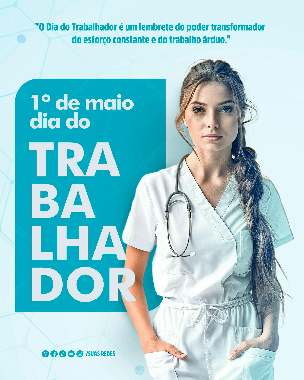 Flyer Dia do Trabalho PSD Editável