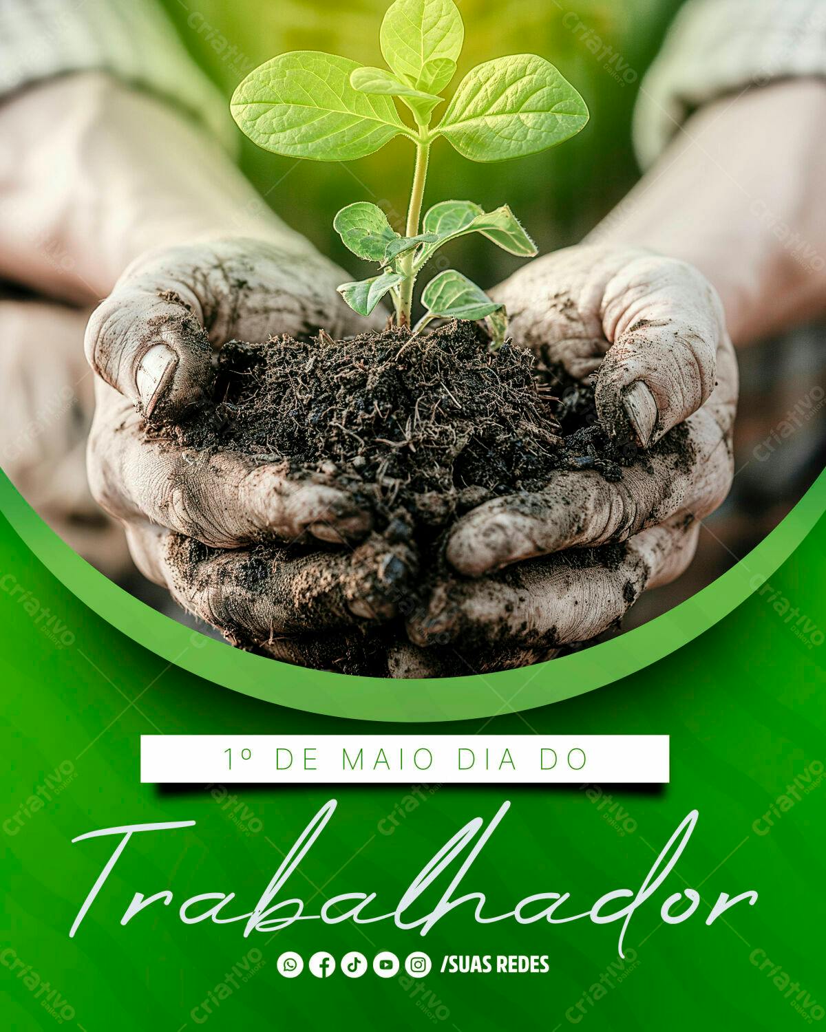 Flyer Dia do Trabalhador PSD Editável