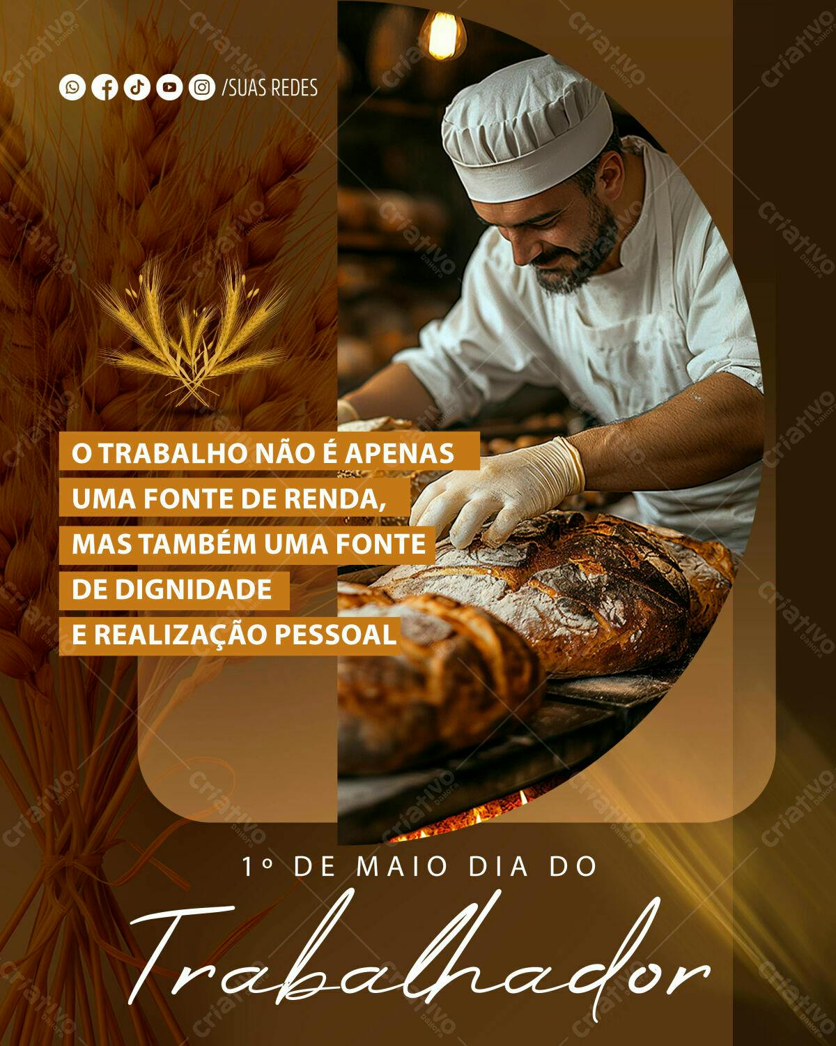 Flyer Dia do Trabalhador PSD Editável
