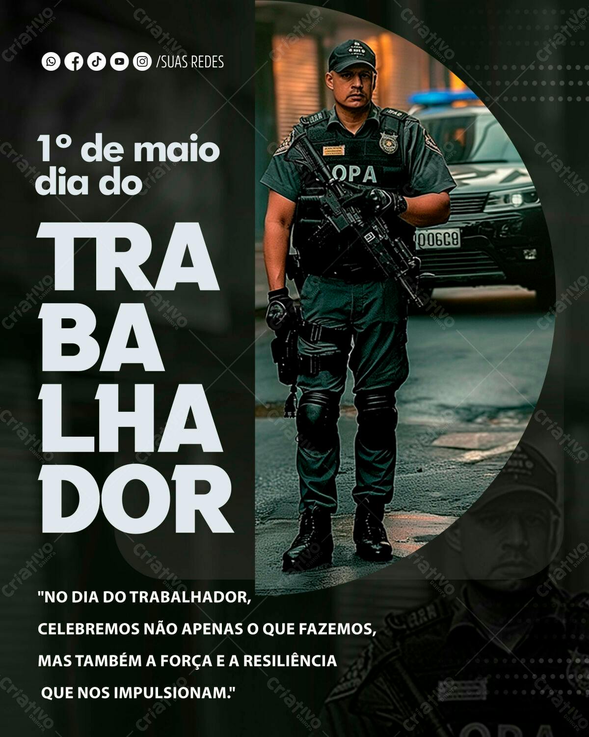 Flyer Dia do Trabalhador PSD Editável
