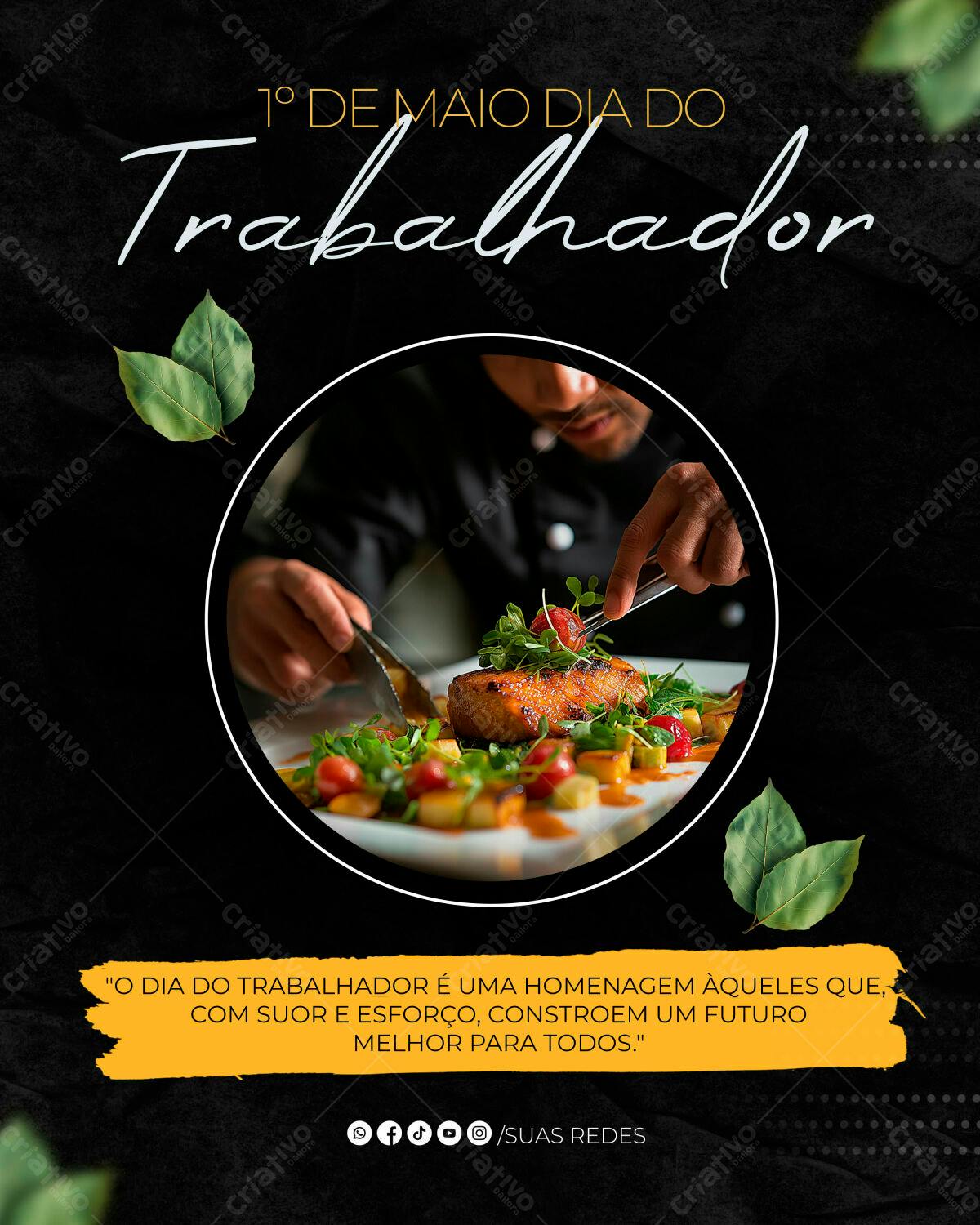 Flyer Dia do Trabalhador PSD Editável