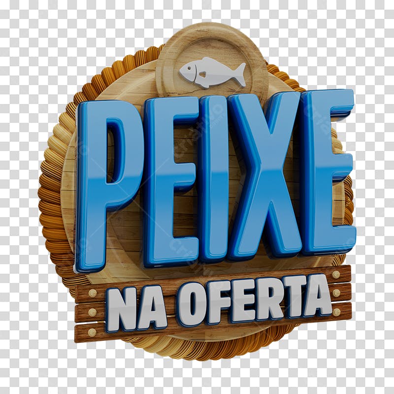 Selo Peixe na Oferta PNG com fundo transparente