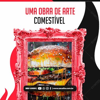 06 feed hambúrguer obra de arte