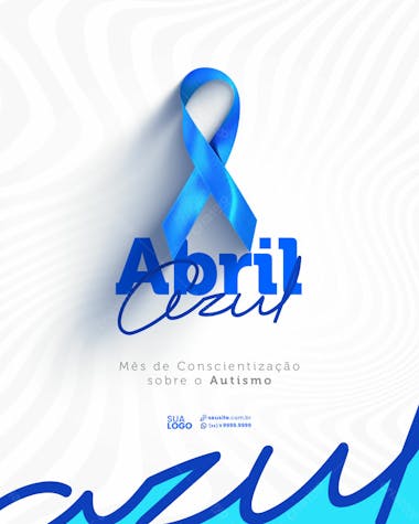 Social media abril azul conscientização sobre o autismo