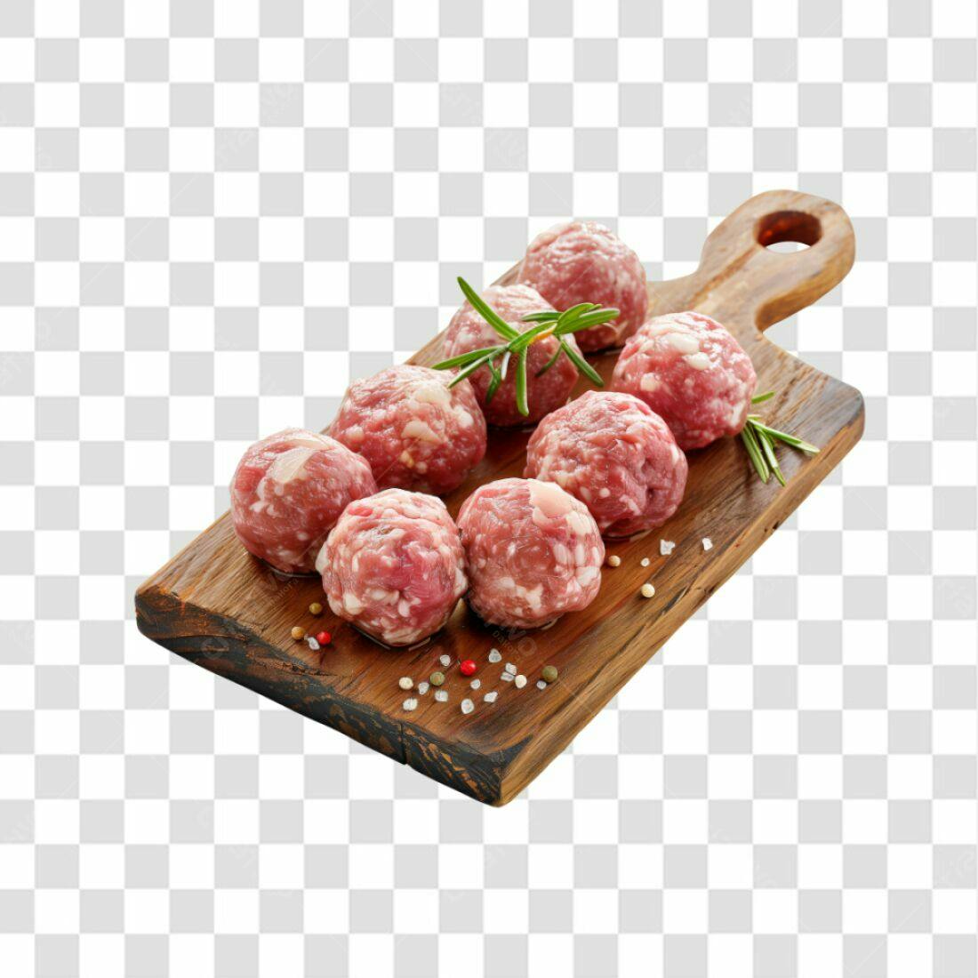 Imagem PNG de Almôndegas Cruas com Fundo Transparente