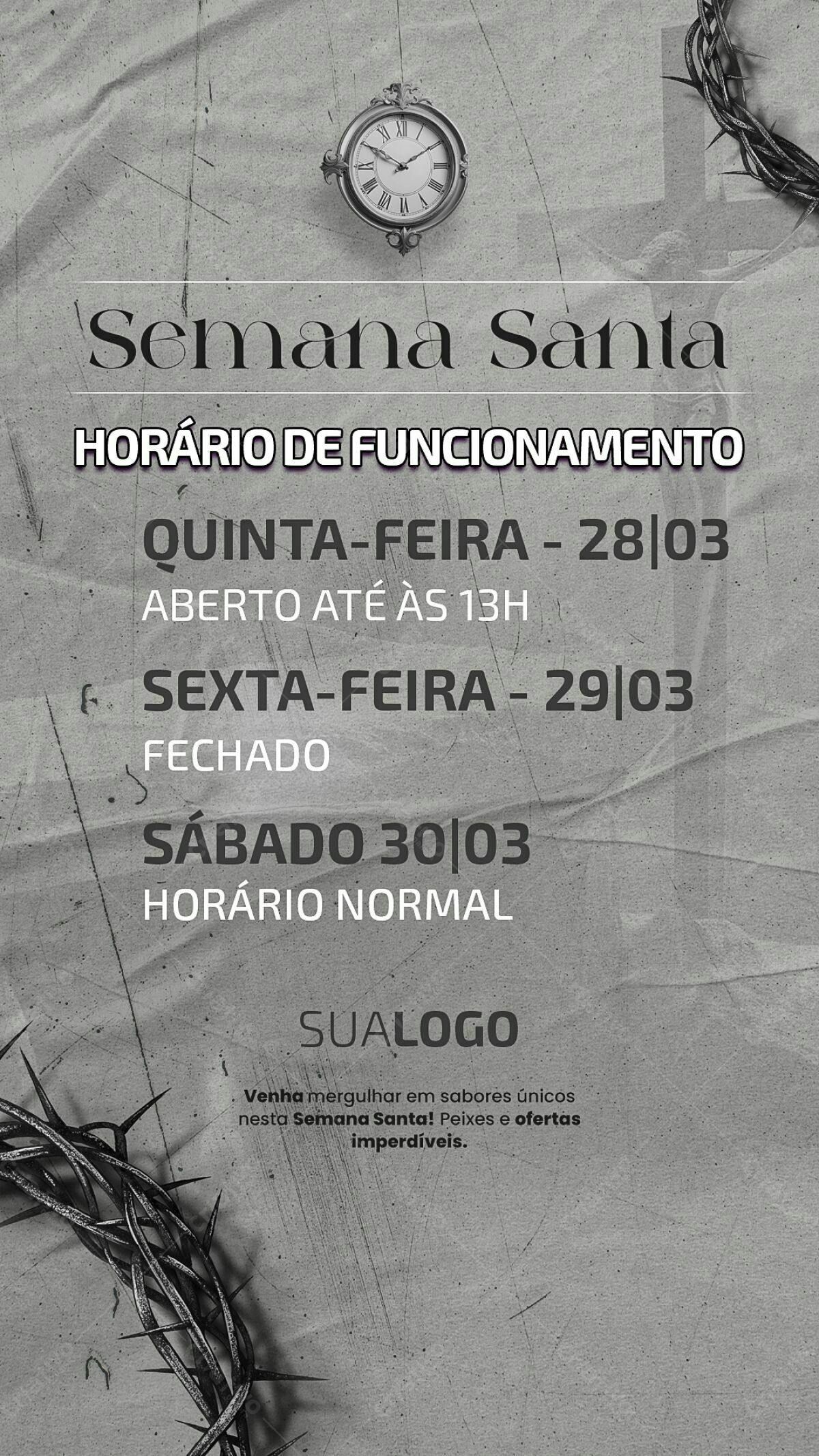 Flyer Semana Santa PSD Editável