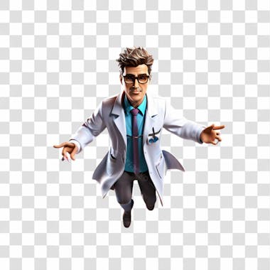 Doutor 3d png transparente