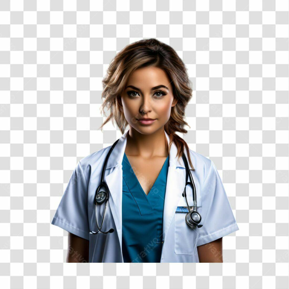 Icone médica mulher PNG com fundo transparente