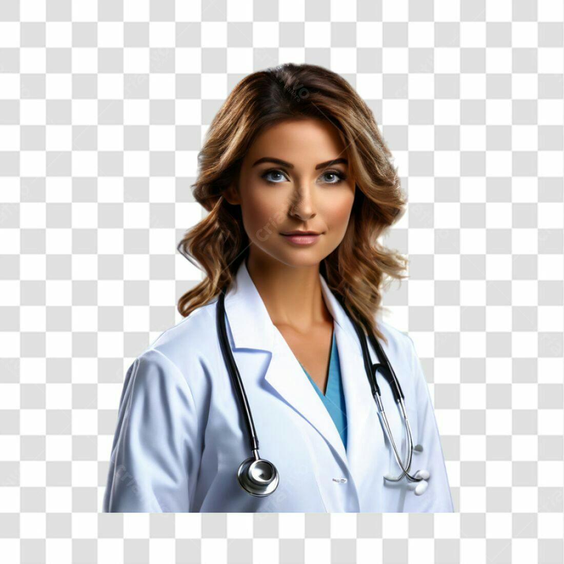 Icone médica mulher PNG com fundo transparente