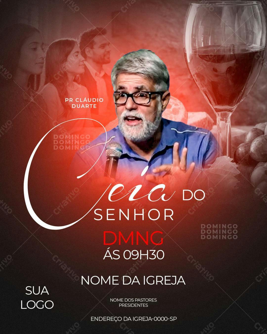 Flyer para Ceia do Senhor PSD Editável